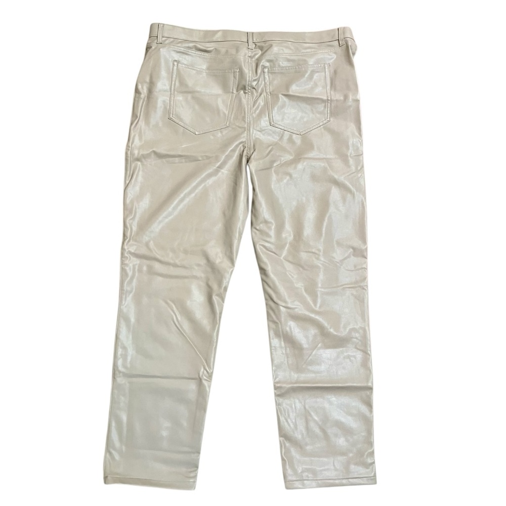 NEW Abercrombie & Fitch The 90's Straight Ultra High Faux Leather Pants Size 36 - Picture 3 of 8